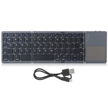 Wireless Foldable Keyboard With Bluetooth Compatibility, Pocket-Sized Sensitive Touchpad Ultra Lightweight Foldable Keyboard For Multi Devices