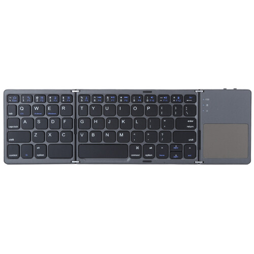 Rechargeable Foldable Bluetooth Keyboard, Ultra Lightweight Pocket-Sized Keyboard With Sensitive Touchpad And Responsive Typing Performance For Multi 1