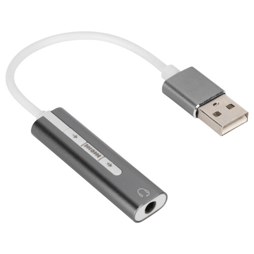 Προσαρμογέας κάρτας ήχου USB από κράμα αλουμινίου, ευέλικτα ακουστικά που 2