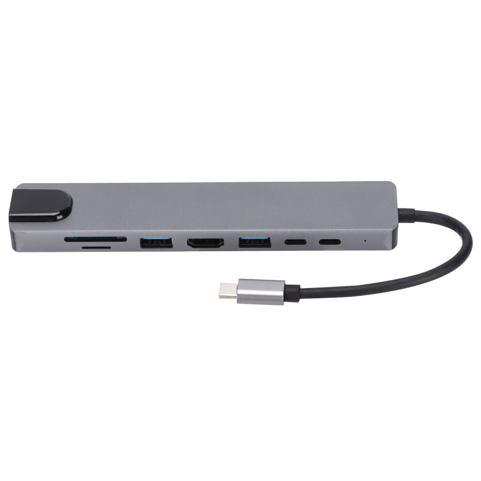 Seamless Device Integration, Aluminium Alloy 8-In-1 Usb C Hub Offers Fast Charging, Data Transfer, And Plug And Play Convenience For Enhanced 9773935246232