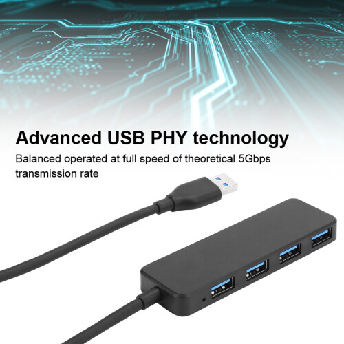 Φορητός κόμβος δεδομένων 4Port USB3.0Splitter υψηλής ταχύτητας μετάδοσης plug and play 2