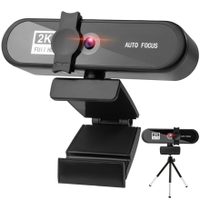 Desktop-Webcam, Full-HD-Webcam mit Low-Light-Korrektur, kristallklarem Audio für Videoanrufe, Mikrofonen mit Rauschunterdrückung und