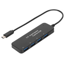 Fast Data Transfer USB C Hub 4 Ports USB Hub Super High Speed Transmission Compact And Portable Multiport Expander For Laptops And PCs Wide Compatibil