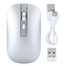 Stille computermuis met dual-mode connectiviteit, draadloze muis voor kantoor en gaming, snellere en stabiele transmissie, draagbare, stille,
