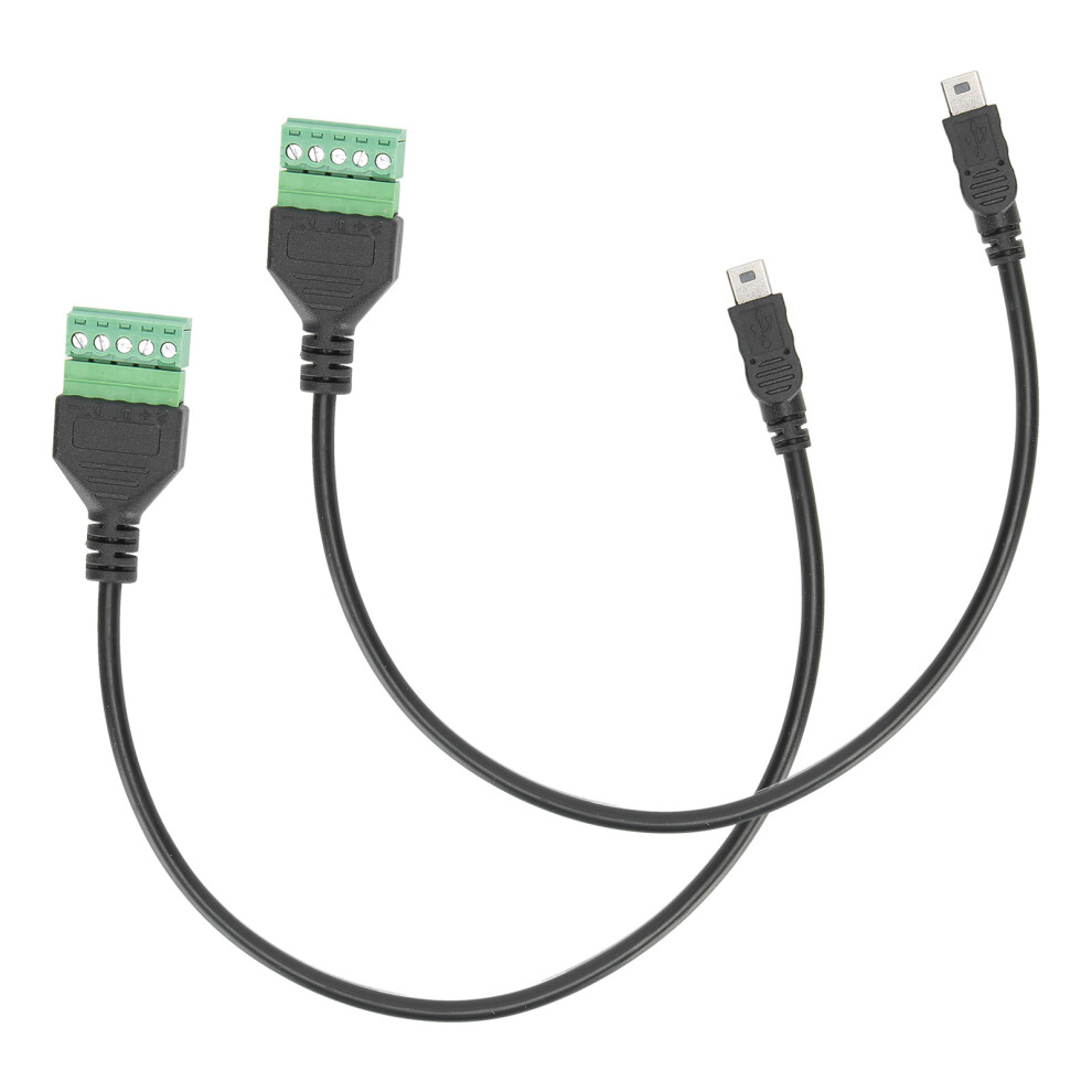 Mini Usb 5 Pin Male To Female Adapter, Custom Wiring Solutions, Screw Terminal Block, Data Transfer, Bolt Screw Shield Pluggable Type, Compact Design 9147006879412