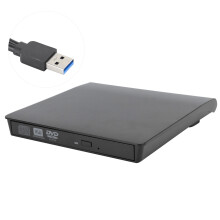 External Cd Dvd Drive Usb 3.0 Portable, High Speed Data Transfer Slim Burner Rewriter With Type C Interface, Fast Reading Writing Speed Compatible Wit