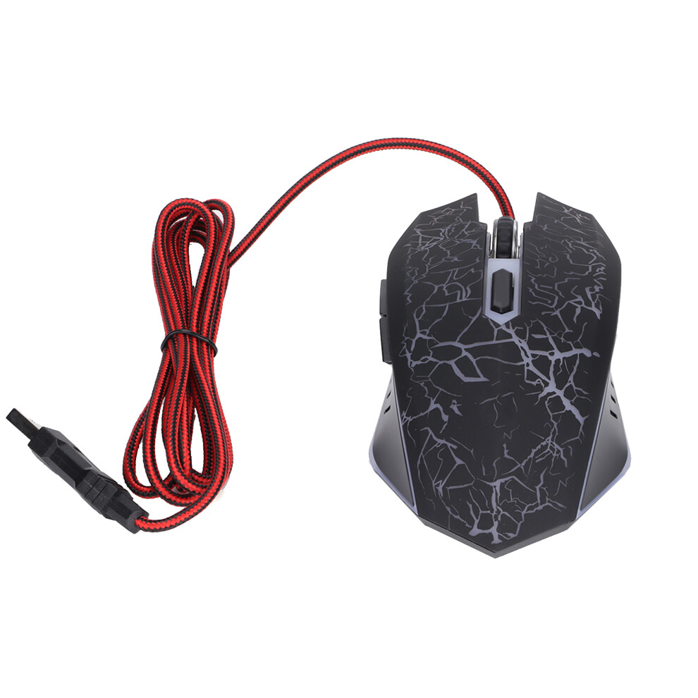 Gaming Mouse, Ergonomic Design Rgb Backlit Optical Mice, 6 Programmable Buttons, Adjustable Dpi, Plug And Play, Wide Compatibility For Windows, Mac, 9138057408119