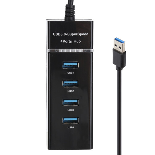 Usb Hub for SuperSpeed Quick Response, Plug And Play Multiport Expander with Compact Portable Design for Laptop, Desktop, Printer