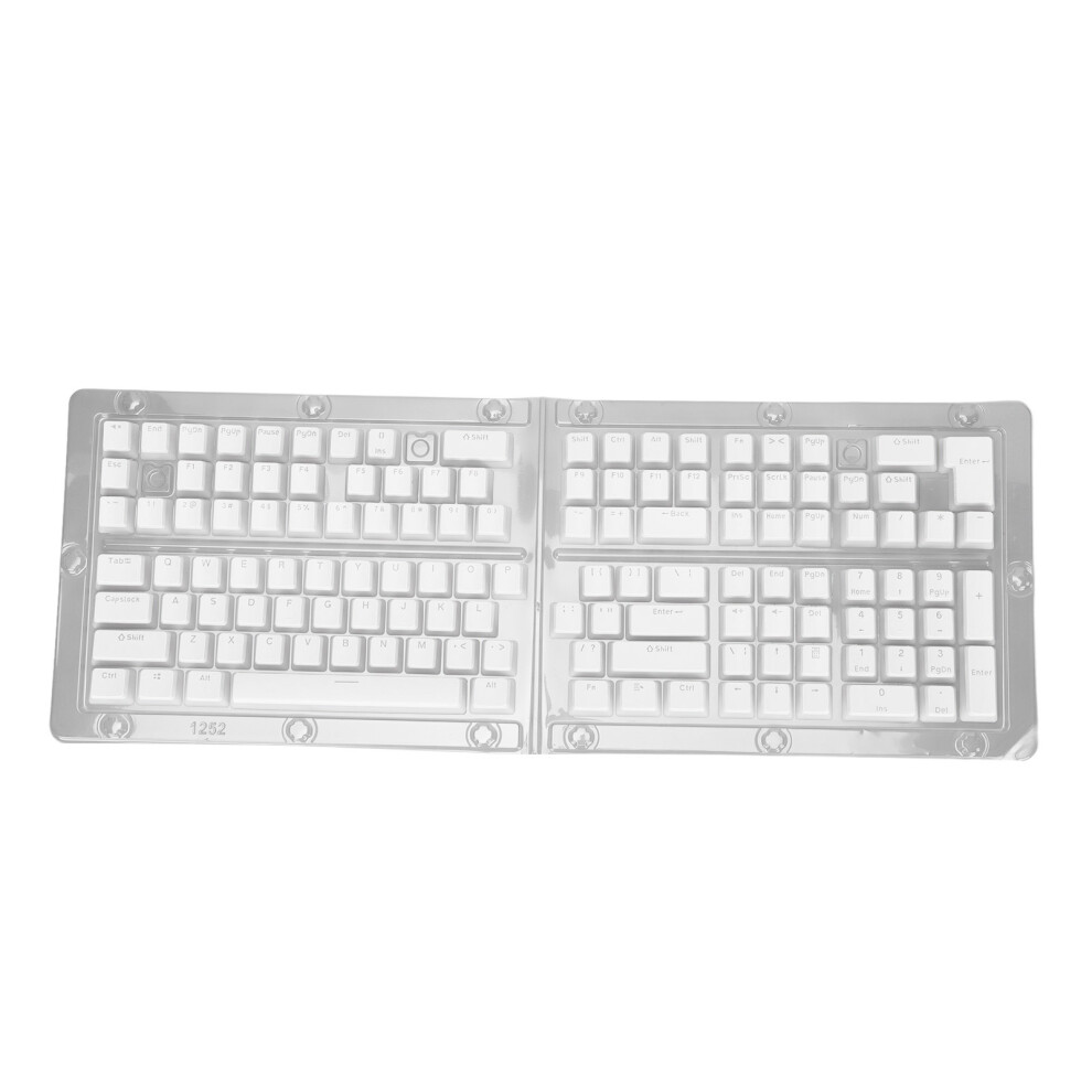 Double Shot Pu Translucent Keycap Set, 129 Keys Oem Profile Pbt Material Keycaps Shine Through Diy Custom 9147006875957