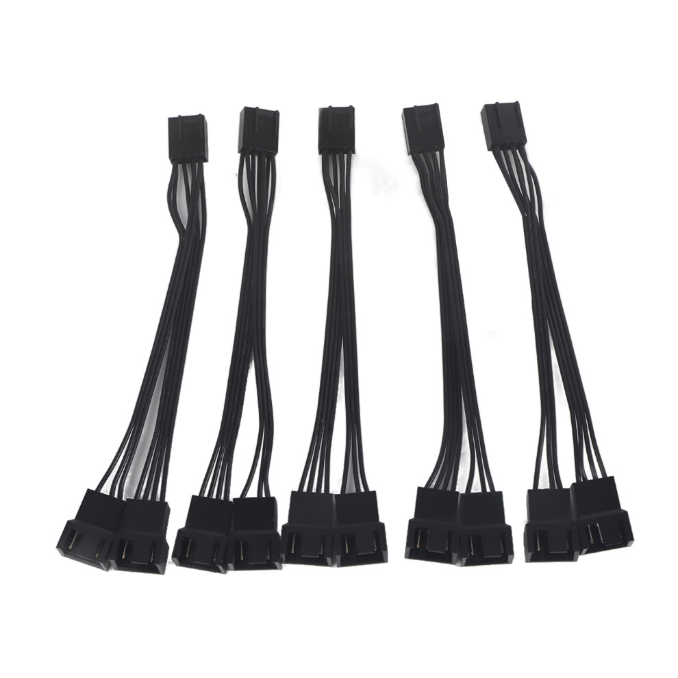 Fan Splitter For Computer Case Airflow Optimization, Quieter Operation & Better Heat Dissipation, 4Pin Fan Extension Cable With High Current Terminal 9138057407105
