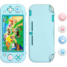 Funda protectora suave y a prueba de golpes para Nintendo Switch Lite, incluye 4 cómodas tapas para los pulgares.