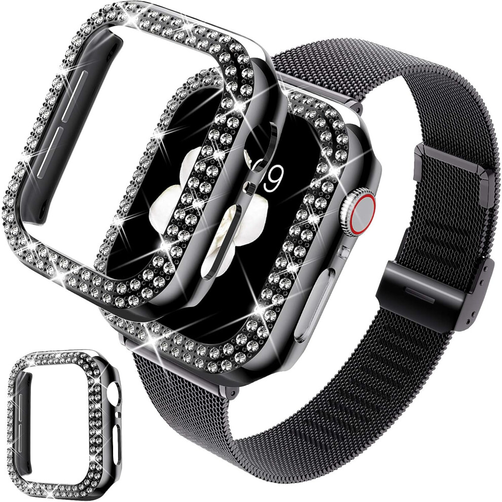 Bling Case With Snap-On Design, Premium Quality Polycarbonate Material For Apple Watch 40Mm Series, Screen Protector Ensuring Full Coverage Protection 9012494531466