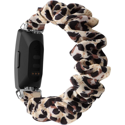 Trykt stofarmbånd til fitnesstracker, blødt, vaskbart elastisk stofbånd i bomuld med letvægtskomfort, elastisk scrunchie-design 1