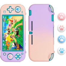 Zijdezachte, schokbestendige beschermhoes voor Nintendo Switch Lite, inclusief 4 comfortabele duimgreepdoppen.