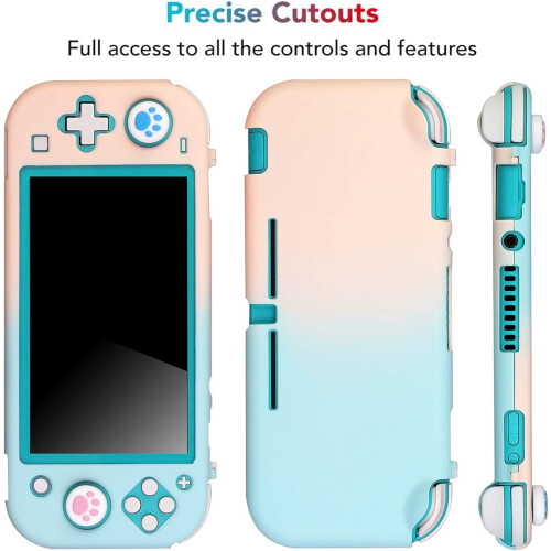 Capa protetora macia e resistente a impactos para Nintendo Switch Lite, incluindo 4 protetores de analógico confortáveis. 2