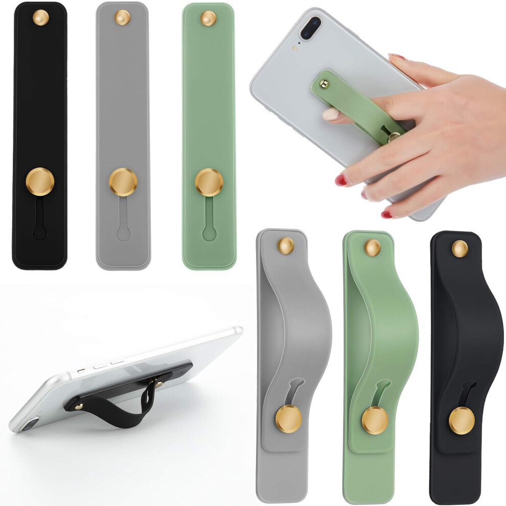 Leather Cell Phone Grip, Easy Installation Removable And Reusable Stand For Most Smartphones And Tablets (6Pcs) 9012494531640
