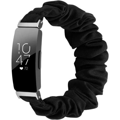 Trykt stofarmbånd til fitnesstracker, blødt, vaskbart elastisk stofbånd i bomuld med letvægtskomfort, elastisk scrunchie-design