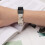 Trykt stofarmbånd til fitnesstracker, blødt, vaskbart elastisk stofbånd i bomuld med letvægtskomfort, elastisk scrunchie-design 6