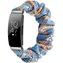 Bedrucktes Stoffarmband für Fitness-Tracker, weiches Baumwollmaterial, waschbares elastisches Band für leichten Tragekomfort, elastisches