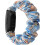 Trykt stofarmbånd til fitnesstracker, blødt, vaskbart elastisk stofbånd i bomuld med letvægtskomfort, elastisk scrunchie-design 2