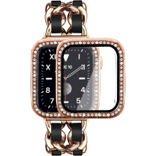 Pasek ze stali nierdzewnej do zegarka Apple Watch z wykwintnym wzorem łańcuszka, bez niklu i z łatwą regulacją do serii 6/5/4 (44 mm),