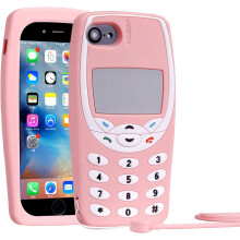 Modieuze hoesjes voor iPhone, schattige en leuke retro 3D-telefoonhoesjes, gemaakt van zacht siliconenmateriaal met schokbestendige bescherming,