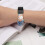Trykt stofarmbånd til fitnesstracker, blødt, vaskbart elastisk stofbånd i bomuld med letvægtskomfort, elastisk scrunchie-design 6