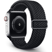 Oddychający i wygodny pasek z nylonu do zegarka Apple Watch 38 mm 40 mm 41 mm, elastyczny pleciony pasek z pętlą Solo Loop do serii iWatch 1-7 i