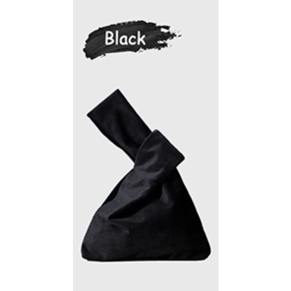 Light Soft And Delicate Fabric, Traveling Wrist Handbag, Secure Zipper Closure, Velvet Knot Bag, Elegant Style Portable Purse, Compact & Stylish Wrist
