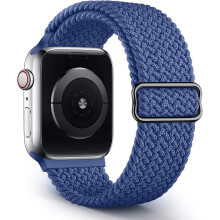 Elastisk flettet Solo Loop, kompatibel med Apple Watch-reimer, magnetisk lås for menn og kvinner (enkel installasjon)