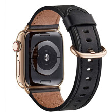 Paski ze skóry antypoślizgowej, pasek ze skóry naturalnej kompatybilny z Apple Watch Series 6/5/4/3/2/1, modne, unikalne zapięcie na zatrzask dla