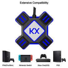 Veelzijdig gamingaccessoire, compatibel met de meeste games. Plug-and-play-adapter voor N-Switch/PS4/PS3, instelbare game-instellingen, brede