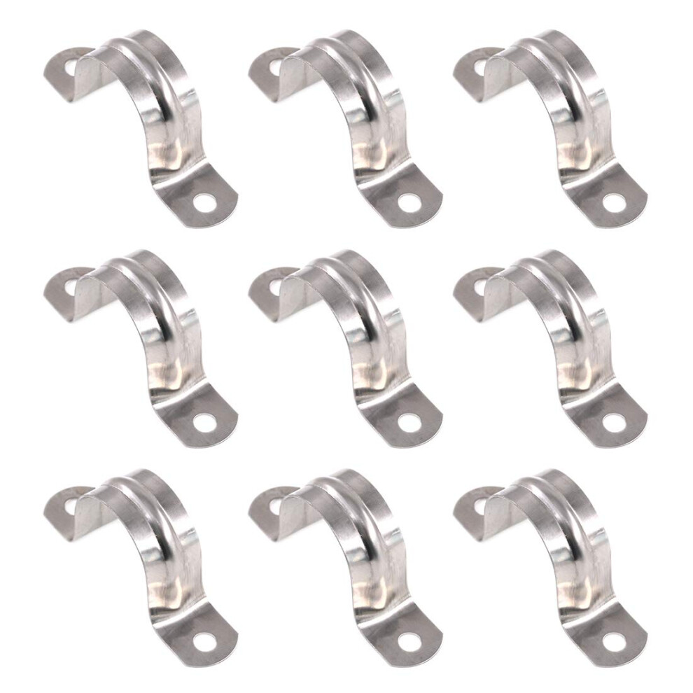 30Pcs M32 Two Hole Pipe Strap Clamp 11/4 Inch Stainless Steel U Bracket Heavy Duty Clips 9099447070180