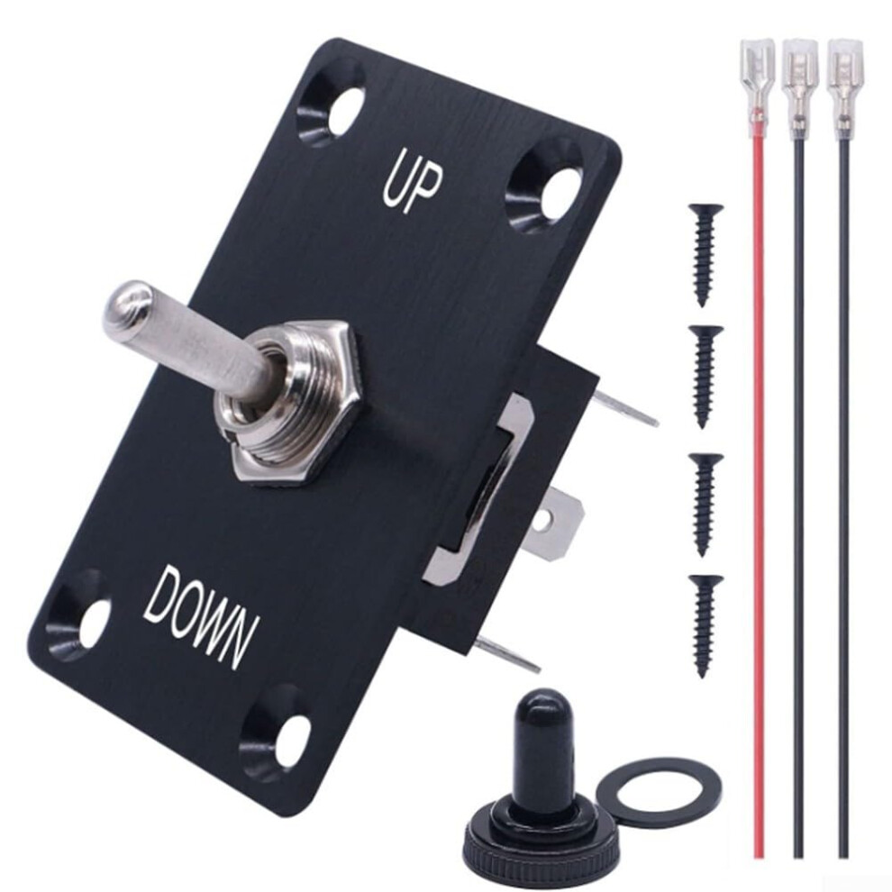 Rv Trailer Dpdt Toggle Switch 12V 30A Momentary Onoffon With Aluminum Panel For Power Tongue Jack Control 9365369151895