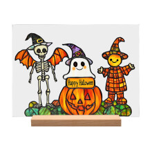 XIUH-pöytäkoriste, suuri ale! Halloween-suloinen kurpitsa-kallokuvioinen akryylinen pöytäkoriste, juhlakoristeet