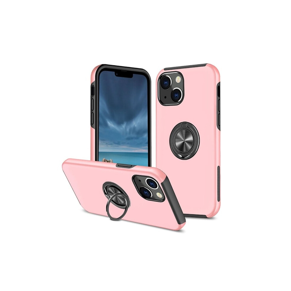 Compatible With Iphone 14 Plus Hybrid Case With Finger Ring - Pink 9773935035898