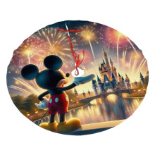 Kerstboomrok met Mickey Mouse-motief voor de kerstboom en kerstboomversieringen voor het kerstfeest.