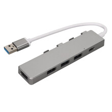 Multi-Port Usb Hub, Wide Compatibility With Durable Design, Portable And Easy To Carry, For Laptops, Pcs, Macs, Data Transfer Device (Aluminum Alloy C