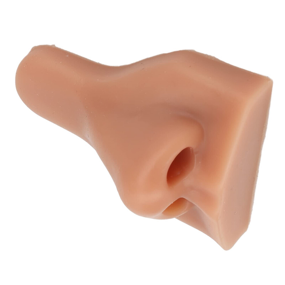 Dark Silicone Nose Model For Piercing Practice, Realistic Skin Texture, Reusable Training Aid