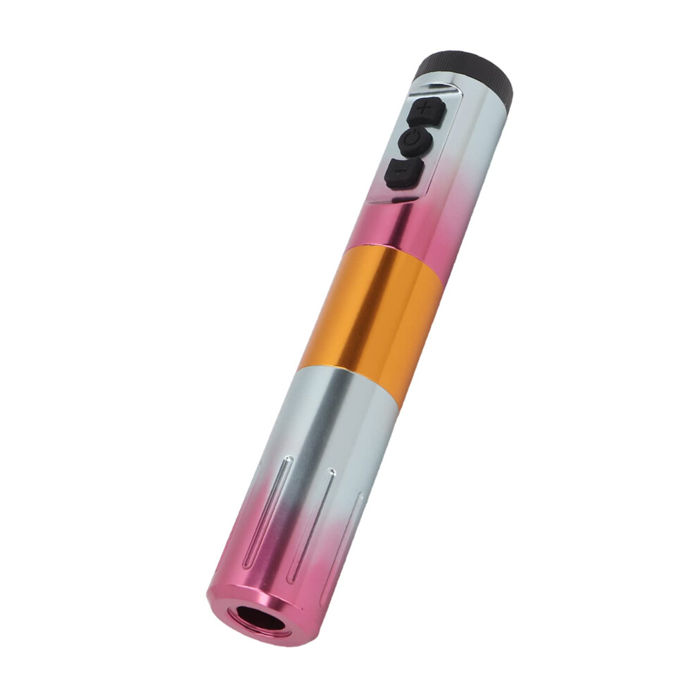 Wireless Rotary Tattoo Pen with LCD Display, Aluminum Alloy Ergonomic Grip, Rose Pink Rechargeable