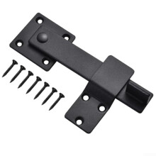 Heavy Duty Barn Door Latch Carbon Steel with 360 Installation and FadeResistant Outdoor Safety Lock