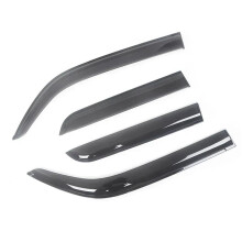 Window Visor Rain Guard Wind Deflectors Black for T270 Sedan 20092019