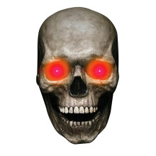 Mască de Halloween pentru adulți cu craniu realist și maxilar mobil, mască de Halloween înfricoșătoare cu craniu, fabricată din latex de
