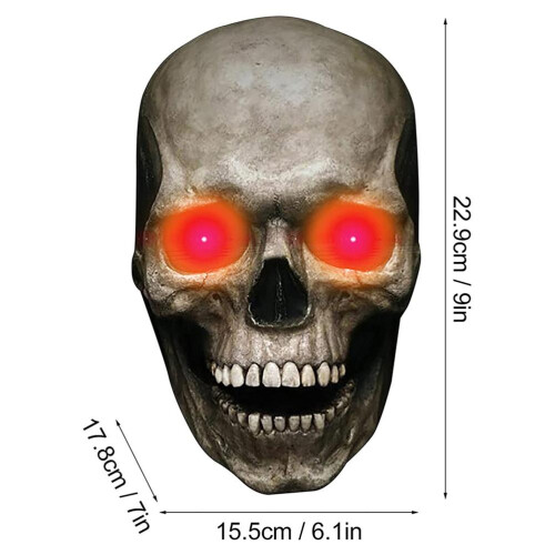 Ρεαλιστική μάσκα Halloween ενηλίκων με κρανίο και κινητό σαγόνι, τρομακτική μάσκα 1