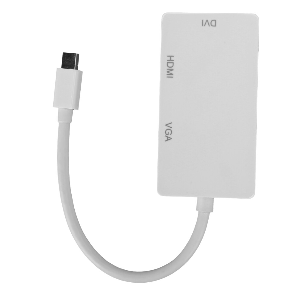 Displayport Adapter Mini Dp To Hdmi Dvi Vga 3 In 1 Converter, Mini Displayport To Hdmi 4K Resolution Support Thunderbolt Compatible With Plated C Gold 9176269507671