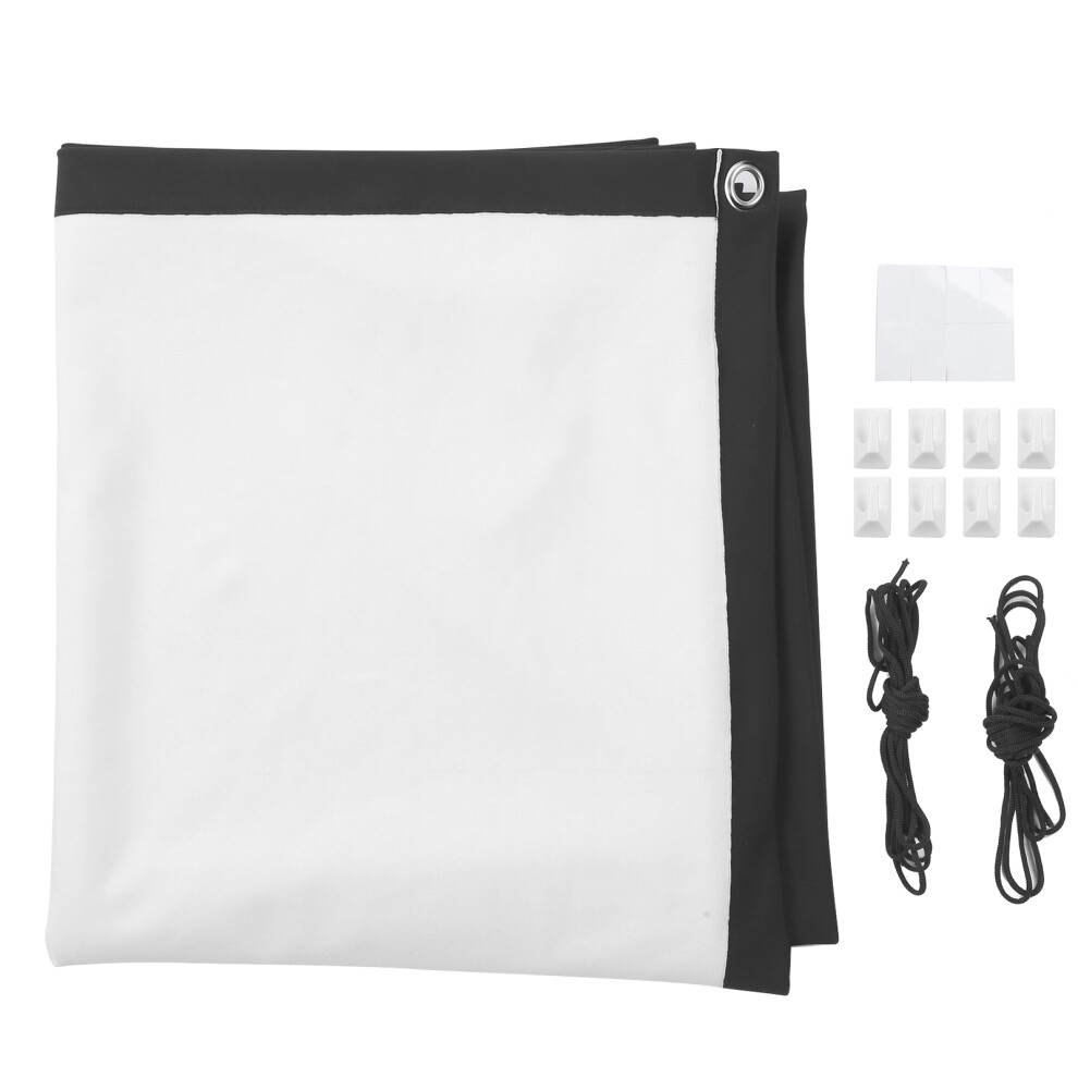 Projector Screen, Excellent Image Display, Lightweight Design, Portable And Foldable Without Wrinkles, Wrinkle-Free Smooth Surface, 100In 9773935068629