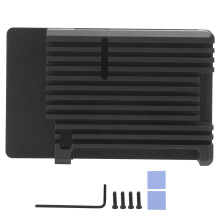 Robuuste, passief gekoelde behuizing van aluminiumlegering voor de Raspberry Pi 4B, met hoogwaardig metaal en een dubbellaags koelblok.