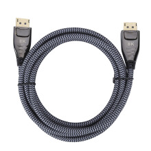 Vesa Certified 8K Displayport Cable, Premium Braided For Unmatched Durability And Enhanced Gaming Experience, Supports Uhd 8K At 60Hz, 4K At 144Hz, 2K
