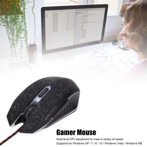 RGB Backlit Ergonomic Gaming Mouse, Adjustable DPI Optical Sensor For Enhanced Precision And Speed 1