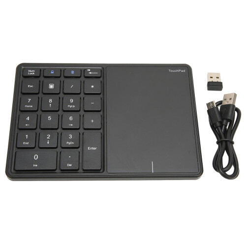 Mini Number Pad With Touchpad, High Sensitivity Touchpad 22 Key Wireless Numeric Keypad Dual Mode Bluetooth 2.4G Portable Size For Laptops Tablets 2